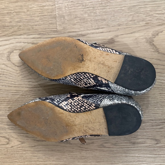 Coach x Tabitha Simmons Harriette Snakeskin and Glitter Ballet Flat - Picture 8 of 10